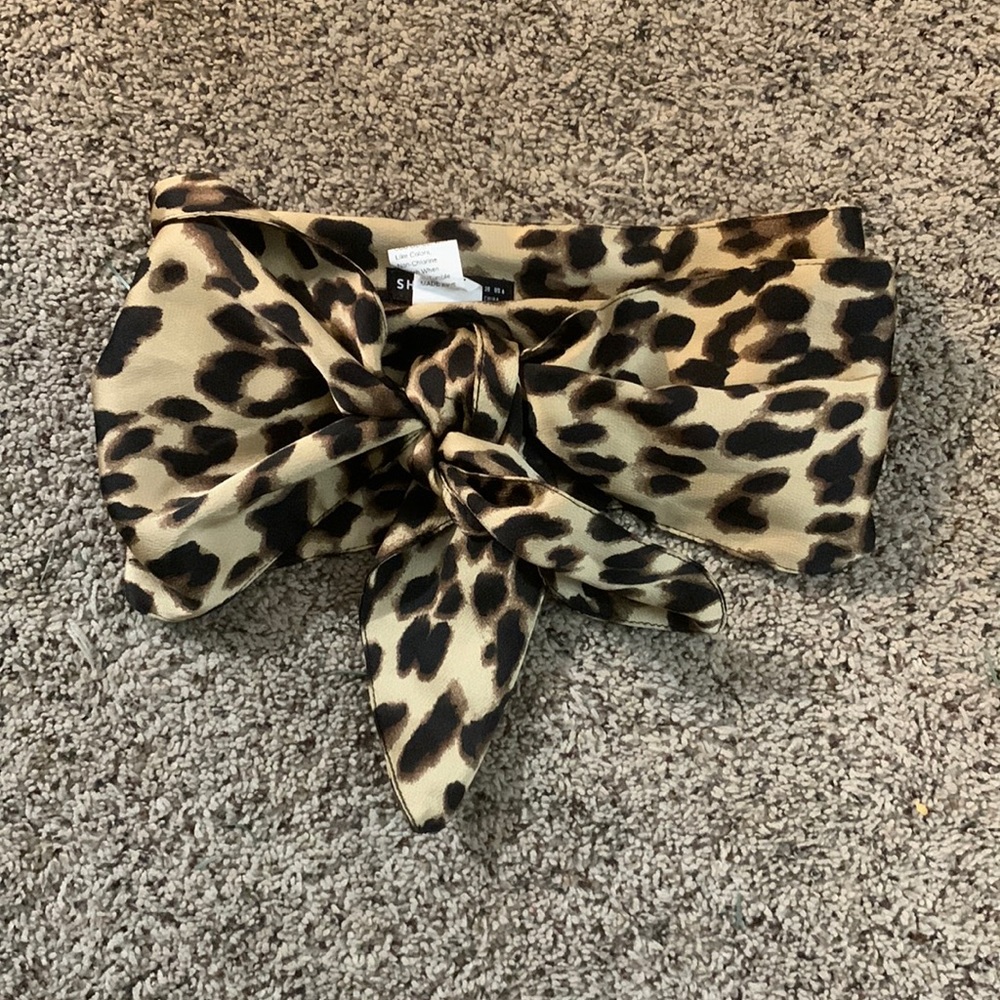 cheetah tie top